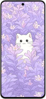 Силиконовый чехол Котик в цветах для Realme 15 / 15 PRO - 6390u-4137 изображение 