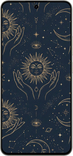 Силиконовый чехол Celestial Harmony: Sun & Moon Gold Mystic Pattern для Realme 15 / 15 PRO - 6778u-4137 изображение 