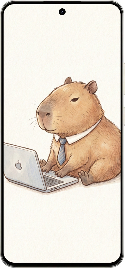 Силиконовый чехол Funny Capybara CEO Working для Realme 15 / 15 PRO - 6777u-4137 изображение 