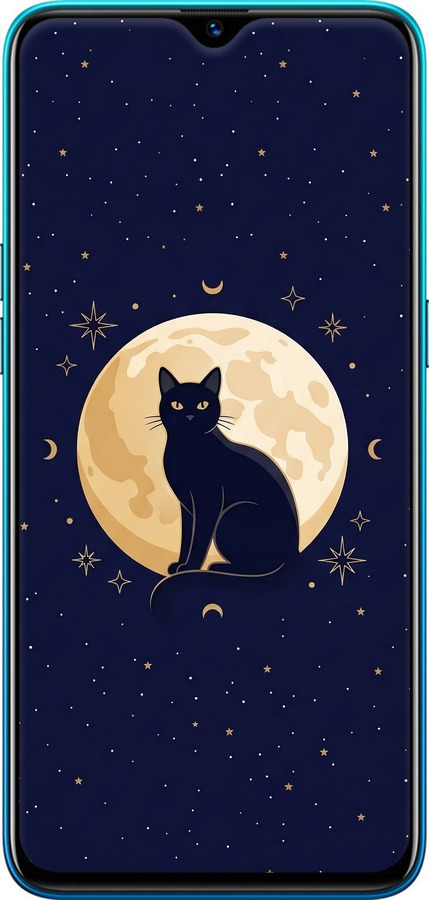 TPU чехол Cute Cat Celestial/Witchy для Realme 5 Pro - 6787b-1861 изображение 