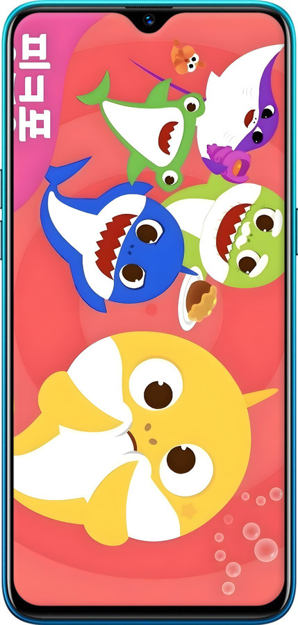 Силіконовий чехол Бейби Шаркс для Realme 5 Pro - 6305u-1861 изображение 
