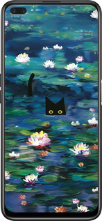 TPU чехол із зображенням водяних лілій та кішок для Realme 6 Pro - 6257b-1893 изображение 