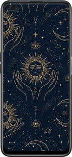 TPU чехол Celestial Harmony: Sun & Moon Gold Mystic Pattern для Realme 6 Pro - 6778b-1893 изображение 