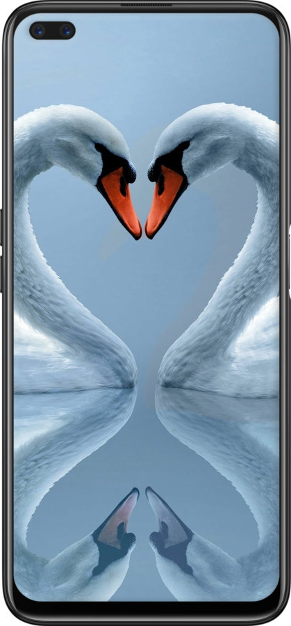 TPU чехол Лебеді для Realme 6 Pro - 6007b-1893 изображение 