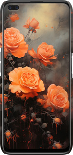 3D пластиковый матовый чехол Оранжевые розы для Realme 6 Pro - 5944m-1893 изображение 