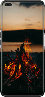 3D пластиковый матовый чехол Огонь для Realme 6 Pro - 6021m-1893 изображение 