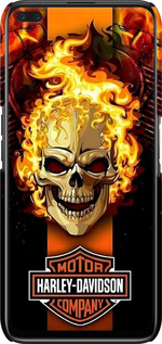 3D пластиковий матовий чехол Харлей девидсон для Realme 6 Pro - 6370m-1893 изображение 