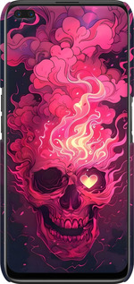 3D пластиковый матовый чехол Череп арт для Realme 6 Pro - 6385m-1893 изображение 