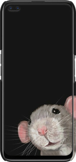 3D пластиковий матовий чехол The Peeking Rat для Realme 6 Pro - 6442m-1893 изображение 