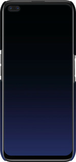 3D пластиковий матовий чехол Градієнт у темно-синьому стилі для Realme 6 Pro - 6542m-1893 изображение 