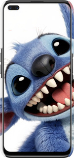 3D пластиковый матовый чехол Стич для Realme 6 Pro - 6684m-1893 изображение 