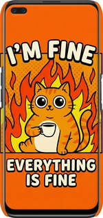 3D пластиковый матовый чехол Funny Cat для Realme 6 Pro - 6786m-1893 изображение 