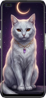 3D пластиковий матовий чехол Mystic White Cat Gothic Dark Purple Gold для Realme 6 Pro - 6805m-1893 изображение 
