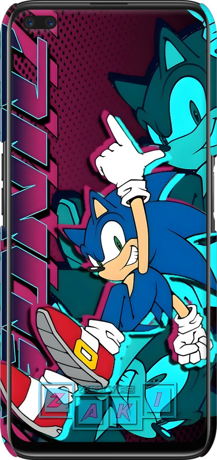 3D пластиковий матовий чехол Соник для Realme 6 Pro - 6284m-1893 изображение 