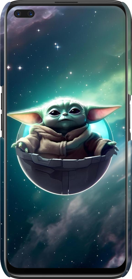 3D пластиковий матовий чехол Малышь йода для Realme 6 Pro - 6294m-1893 изображение 