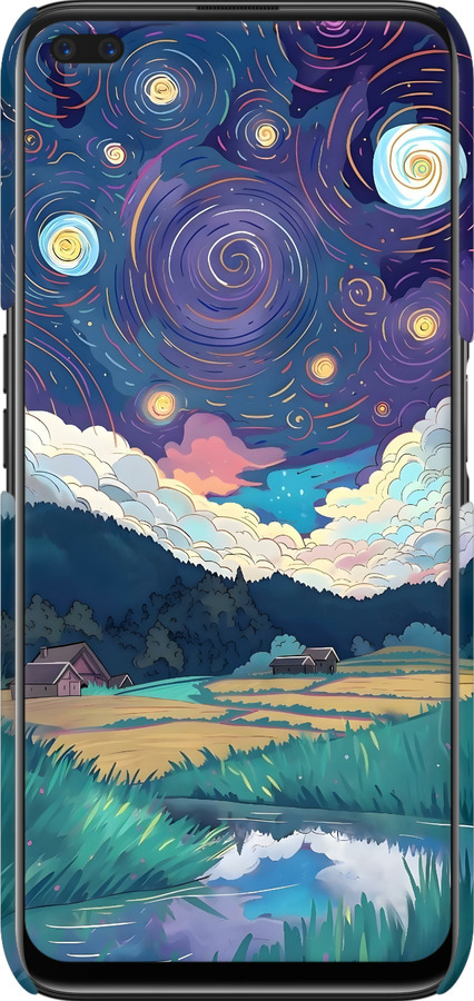 3D пластиковий матовий чехол Креативний арт для Realme 6 Pro - 6322m-1893 изображение 