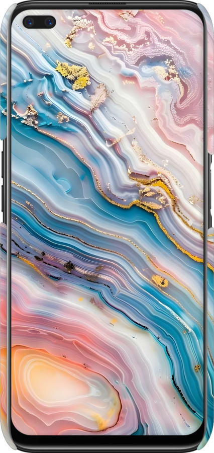 3D пластиковый матовый чехол Мрамор красивый для Realme 6 Pro - 6376m-1893 изображение 