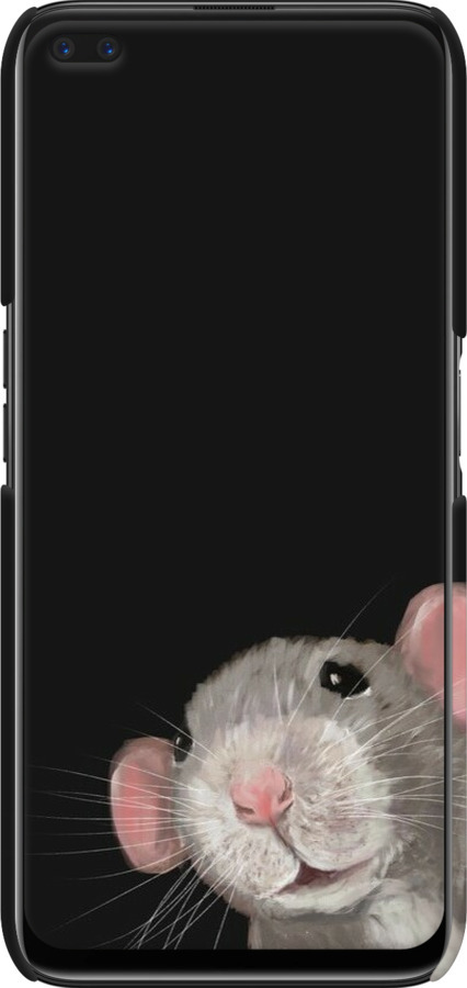 3D пластиковий матовий чехол The Peeking Rat для Realme 6 Pro - 6442m-1893 изображение 