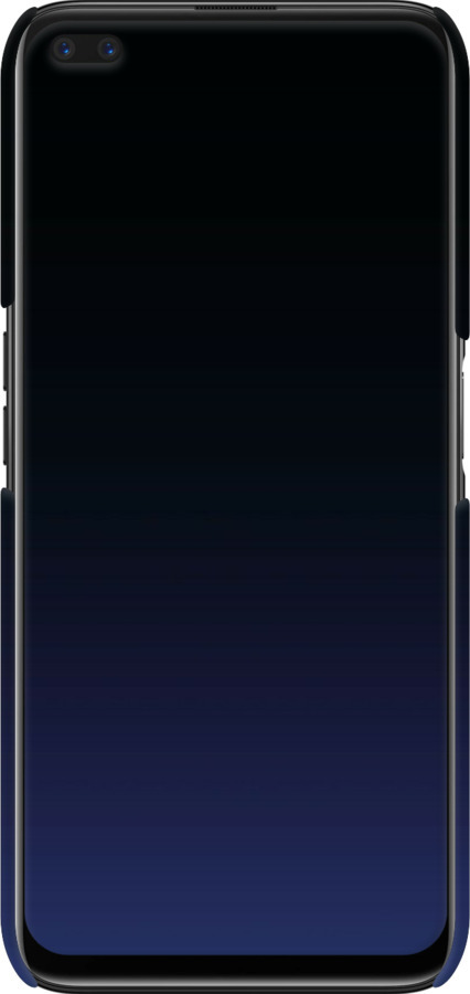 3D пластиковий матовий чехол Градієнт у темно-синьому стилі для Realme 6 Pro - 6542m-1893 изображение 