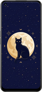 TPU чехол Cute Cat Celestial/Witchy для Realme 8i - 6787b-2518 изображение 