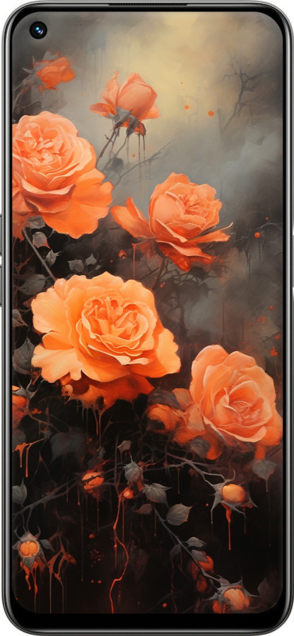 TPU чехол Оранжевые розы для Realme 8i - 5944b-2518 изображение 