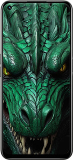 Силиконовый чехол Зелёный дракон v2 для Realme 8i - 5817u-2518 изображение 