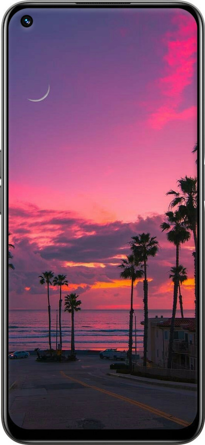 Силиконовый чехол Пальмы для Realme 8i - 5873u-2518 изображение 