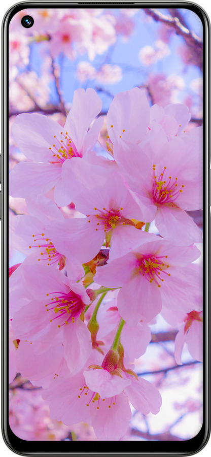 Силиконовый чехол Сакура для Realme 8i - 6029u-2518 изображение 