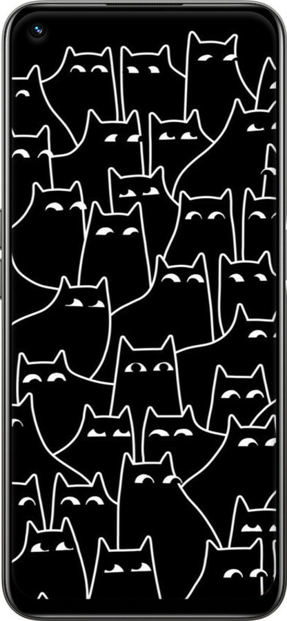Силиконовый чехол С изображением кошек для Realme 8i - 6470u-2518 изображение 