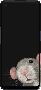 3D пластиковый матовый чехол The Peeking Rat для Realme 9 - 6442m-2866 изображение 