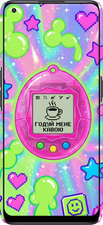 3D пластиковый матовый чехол Y2K Aesthetic Retro Pet: Годуй мене кавою для Realme 9 Pro Plus - 6784m-2596 изображение 