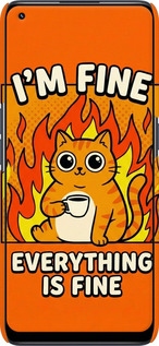 3D пластиковый матовый чехол Funny Cat для Realme 9 - 6786m-2866 изображение 