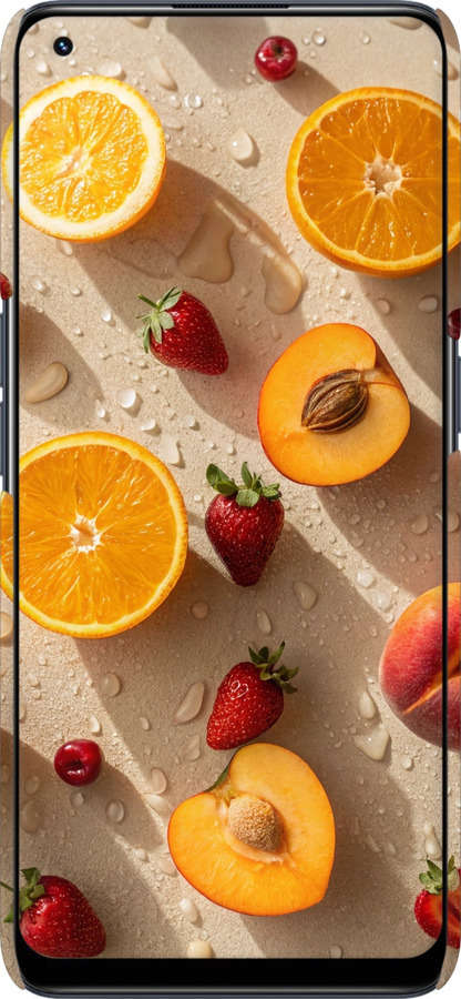 3D пластиковый матовый чехол Фрукты 3 для Realme 9 Pro Plus - 6703m-2596 изображение 