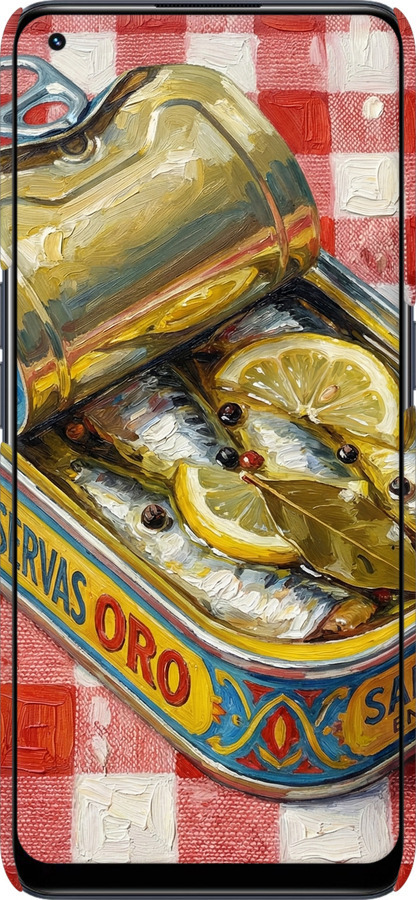 3D пластиковый матовый чехол Vintage Sardine Tin Phone для Realme 9 - 6772m-2866 изображение 