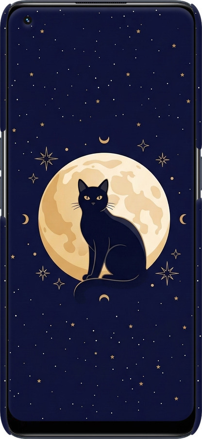 3D пластиковый матовый чехол Cute Cat Celestial/Witchy для Realme 9 - 6787m-2866 изображение 