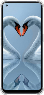 Силикон с усиленными углами чехол Лебеди для Realme 9 Pro Plus - 6007sp-2596 изображение 
