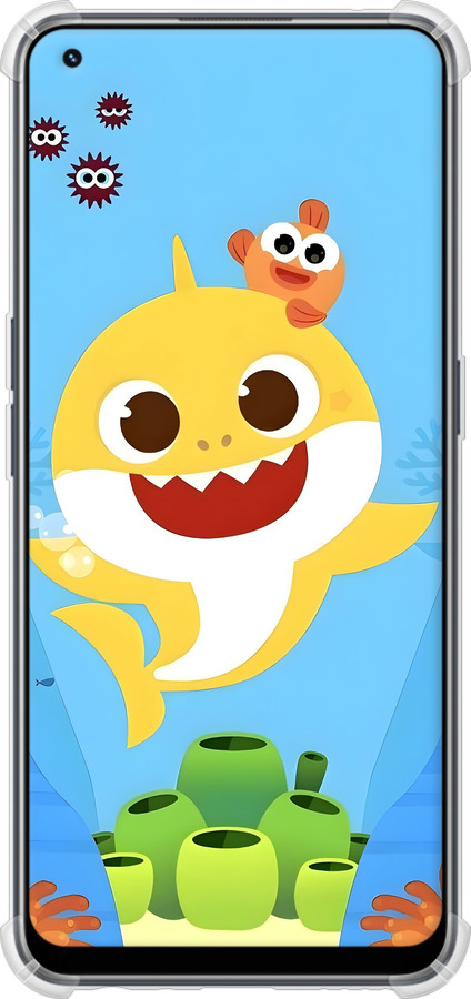 Силикон с усиленными углами чехол Бейби Шарк для Realme 9 Pro Plus - 6303sp-2596 изображение 