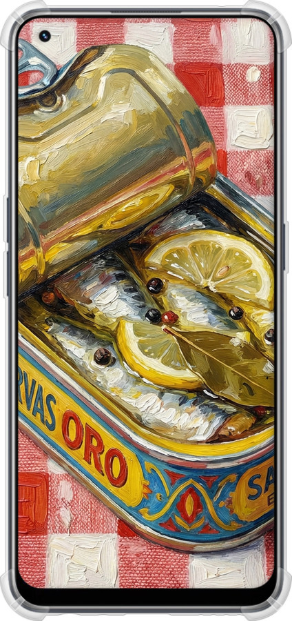 Силіконовий протиударний с посиленими кутами чехол Vintage Sardine Tin Phone для Realme 9 - 6772sp-2866 изображение 