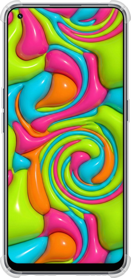 Силикон с усиленными углами чехол Y2K Jelly Dream для Realme 9 Pro Plus - 6780sp-2596 изображение 