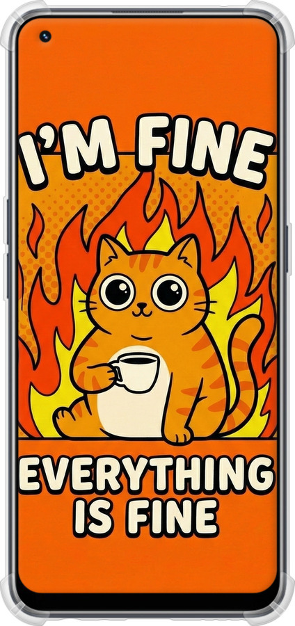 Силикон с усиленными углами чехол Funny Cat для Realme 9 - 6786sp-2866 изображение 