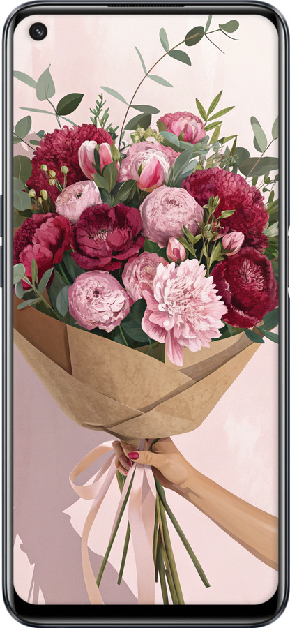 TPU чехол Пионы 1 для Realme 9i - 6705b-2705 изображение 