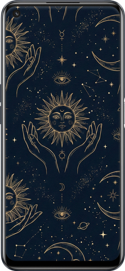 TPU чехол Celestial Harmony: Sun & Moon Gold Mystic Pattern для Realme 9i - 6778b-2705 изображение 