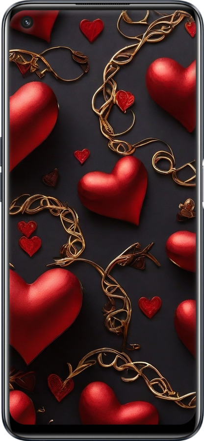 Силіконовий чехол Сердечки для Realme 9i - 5831u-2705 изображение 