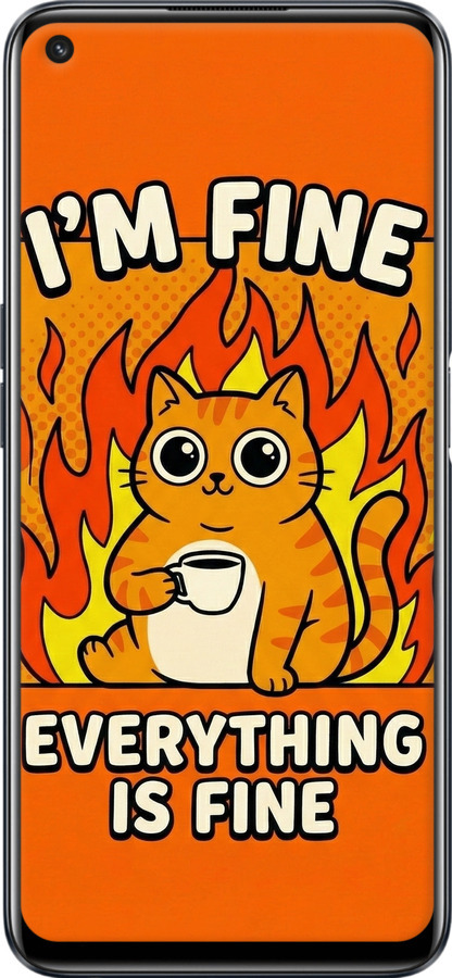 Силиконовый чехол Funny Cat для Realme 9i - 6786u-2705 изображение 