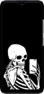 3D пластиковий матовий чехол Скелет робить Selfie для Realme C11 2020 - 6535m-2031 изображение 