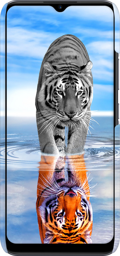 3D пластиковий матовий чехол Тигр для Realme C11 2020 - 6016m-2031 изображение 