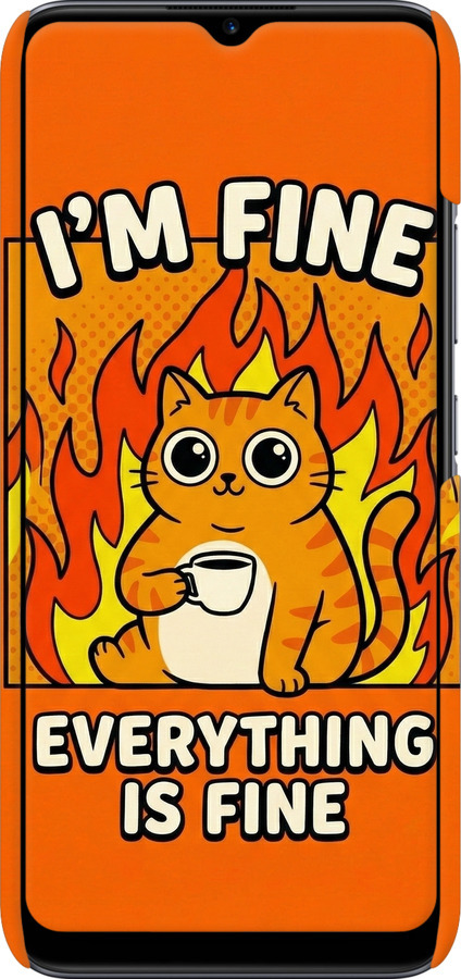 3D пластиковий матовий чехол Funny Cat для Realme C11 2020 - 6786m-2031 изображение 