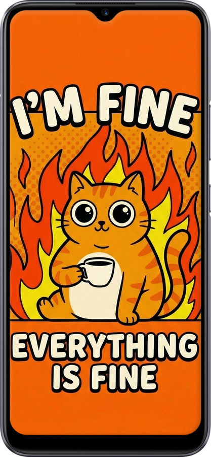 Силіконовий чехол Funny Cat для Realme C11 2020 - 6786u-2031 изображение 