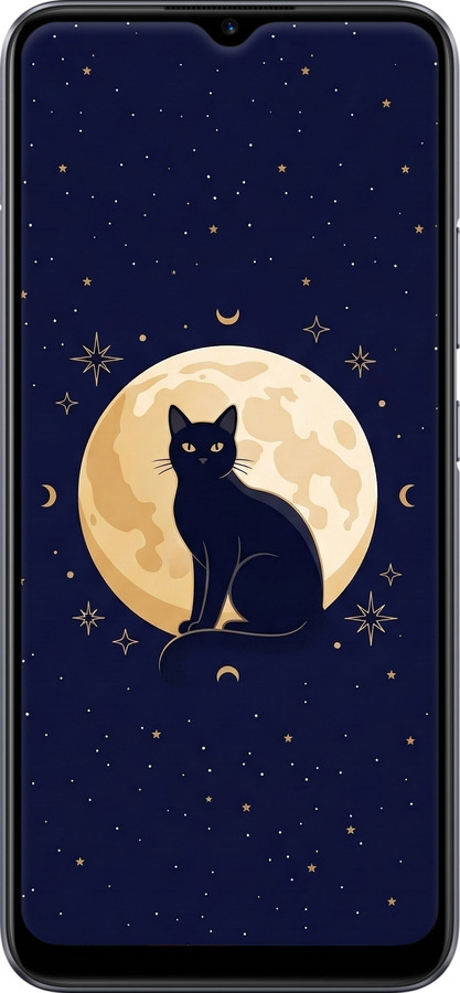 Силіконовий чехол Cute Cat Celestial/Witchy для Realme C11 2020 - 6787u-2031 изображение 