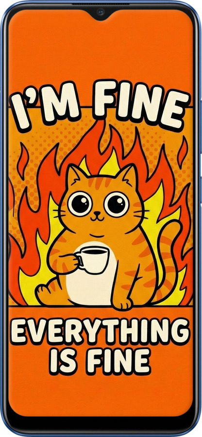 TPU чехол Funny Cat для Realme C12 - 6786b-2240 изображение 